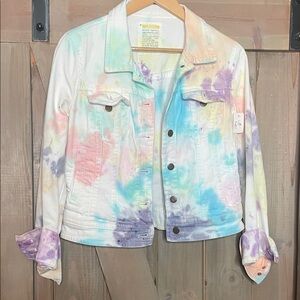 Pastel Tie-Dye Jean Jacket
